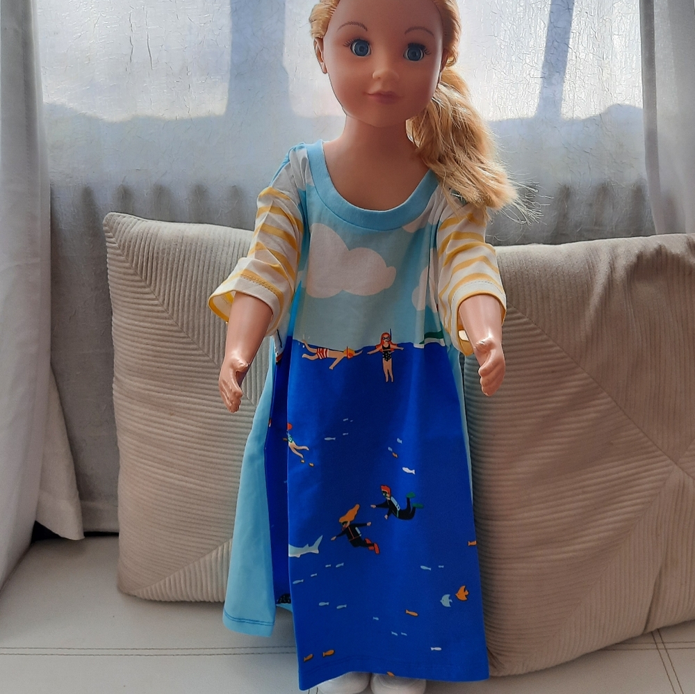 Sun-Kissed Sandy Sea Fun Dress Beachy Toddler Size